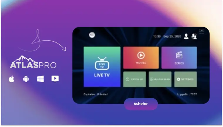 Interface Atlas Pro ONTV sur television